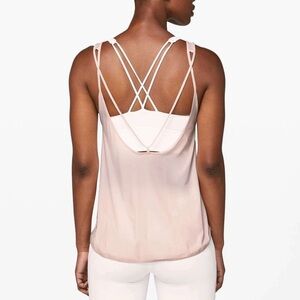Lululemon Womens 8 Let It Slip Tank Top Scoop Neck Open Back Lightweight